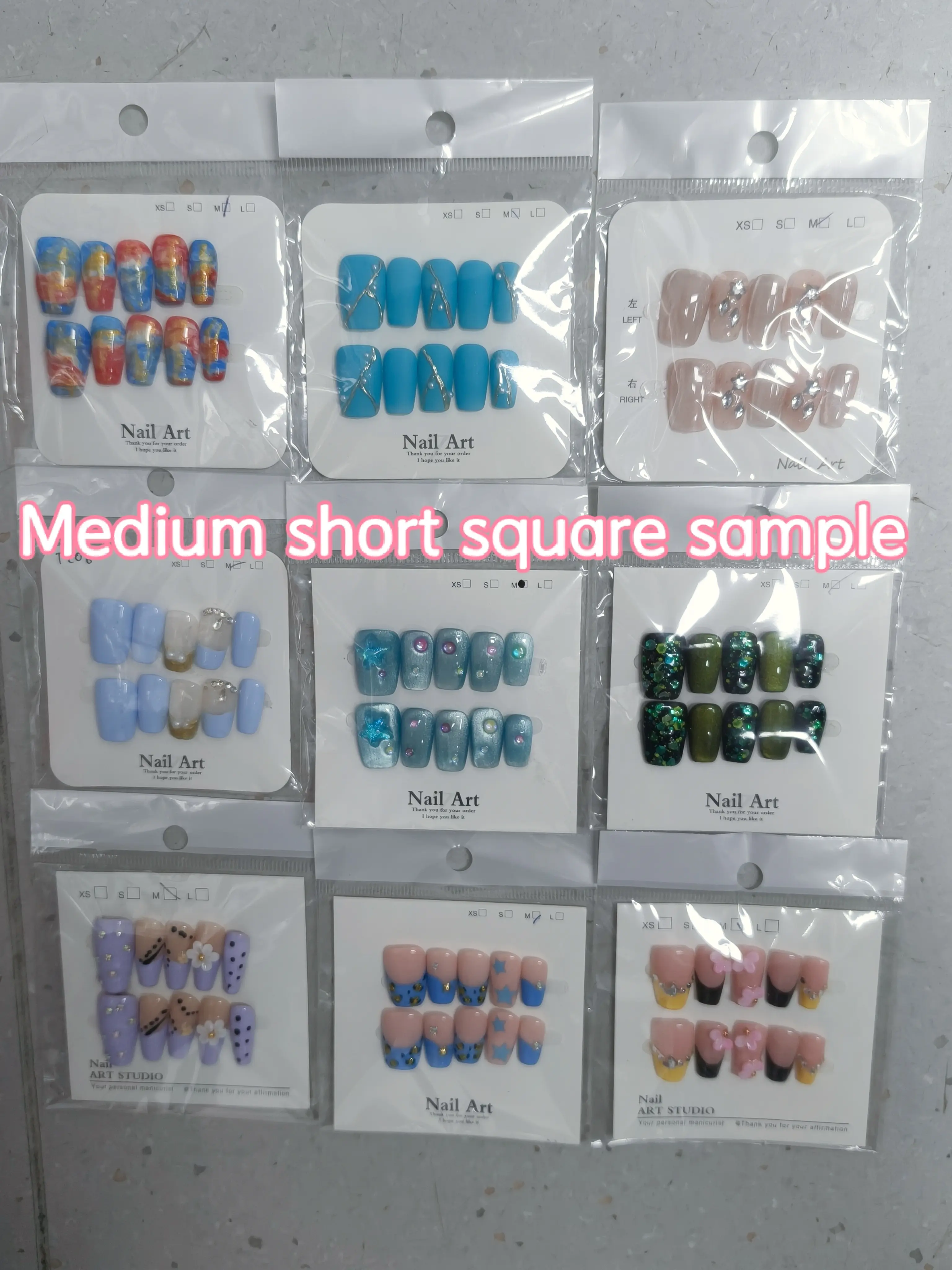 Lyn(21029)gc.$30 for 21 pairs pretty nails mystery box, selectable size and length, random style. Free shipping!!!