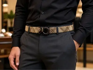 Men´s Dark Brown Belt with Mexican Sigil On Buckle er