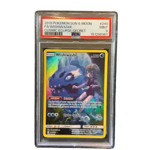 PSA 9 Graded Authentic Pokemon TCG Secret Full Art Wishiwashi Slab - Cosmic Eclipse #240