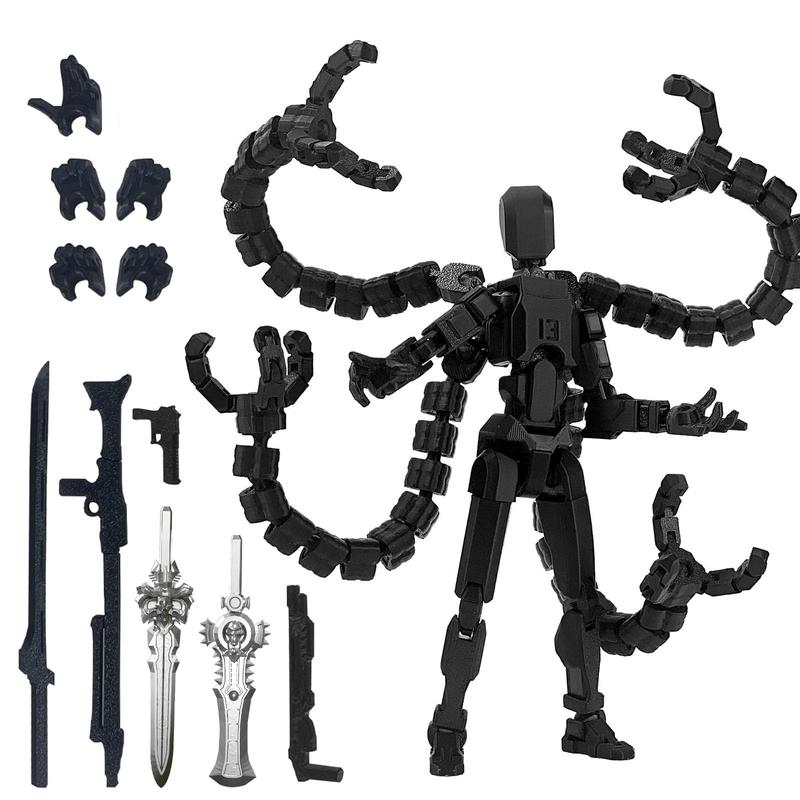 T13 Nova Action Figure 3D Printed Multi-Jointed Movable Robot 5.5 Inch Assembled Desktop Decoration for Game Enthusiasts