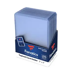 Fanatics 3x4 Top Loaders 35pt (25pk) with Durable Design and Versatile Functionality for Efficient Product Storage Trading Card Toploaders Toploader Cards
