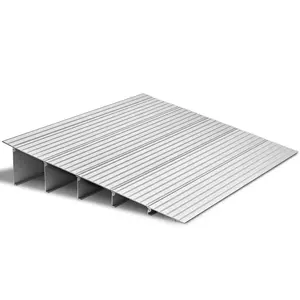 VEVOR Ovusv0 Model Aluminum Alloy Door Threshold Ramp, 5 in Rise, 800 lbs Load Capacity, Screw-In Design with Protective Gloves, for Wheelchair Users