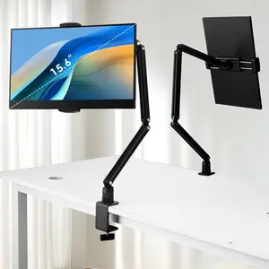 for ipad Tablet Stand Holder for Desk,Portable  Stand Holder 15.6'' Max,for ipad Tablet Mount Arm with Upgraded Screws/360?Rotate Base,Fits for Kindle,Tabs 12.9'' Max(Not Over 2.65lb)