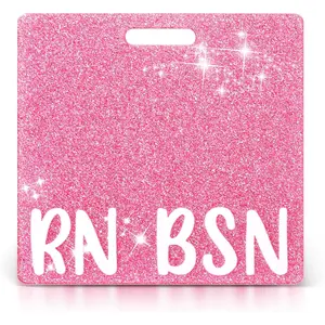 RN BSN Badge Card Glitter Nurse Badge Buddy Nurse Badge Holder ID Name  Badge Accessories for Women Coworkers Resident  Aesthetic