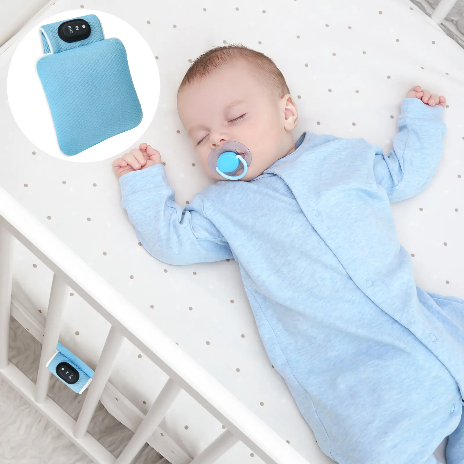 vibration für babys Snovvi Baby Sleep Soother Pad: 3 Vibration Modes, USB-C Charging, Portable&  Safe for Newborns & Toddlers, Cribs & Bassinets, Ideal for Travel