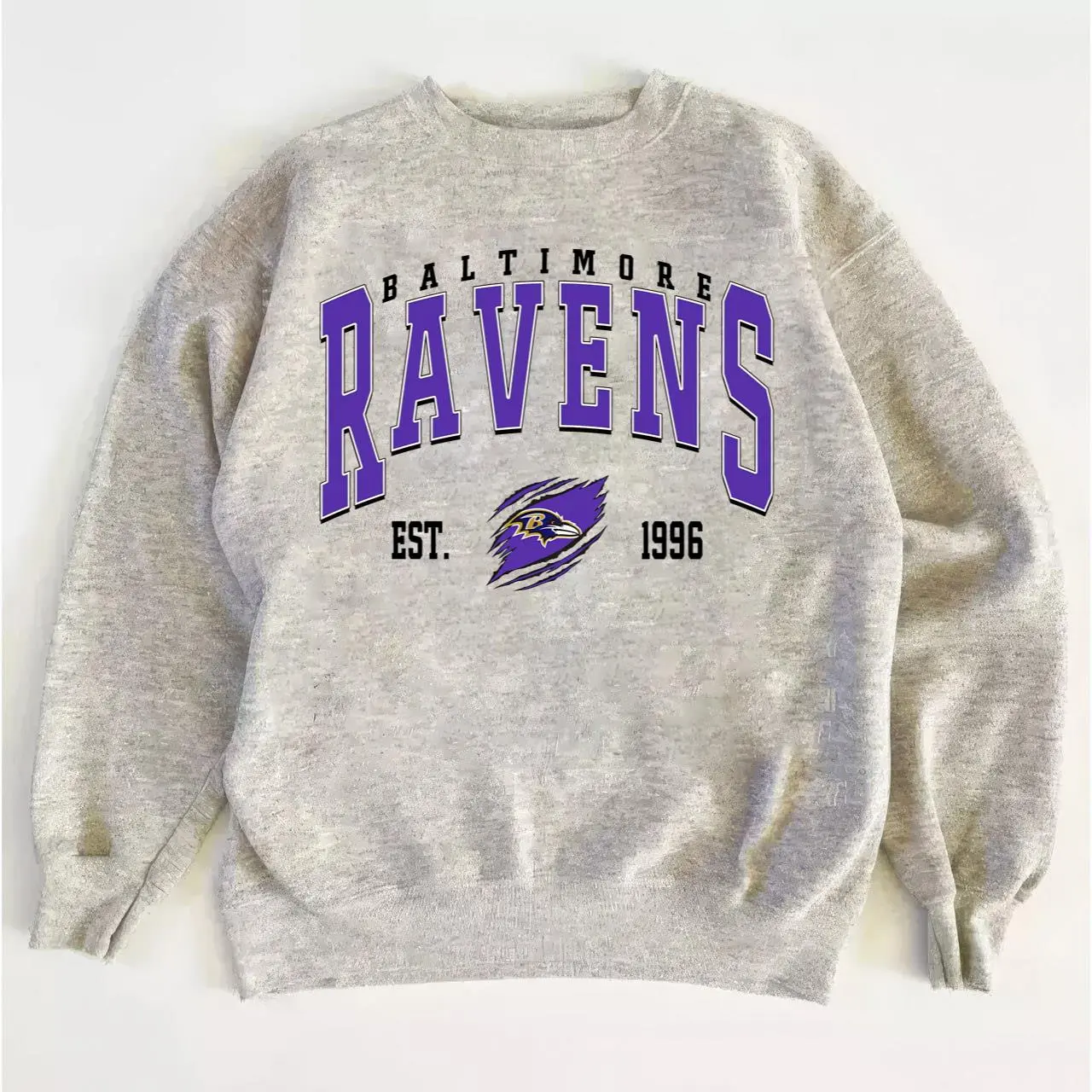 Ravens Throwback Football Sweatshirt, Vintage Crewneck for Sports Fans