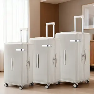 【SAIKIT】Luggage Sets 3 Piece | Maximum Capacity Suitcases Multifunctional Hardshell Luggage Sets 3 Piece Anti-Theft Lock and 360° Spinner with Cup and Phone Holder 20/24/28 Inch with Large Storage Space for Vacation Travel-6039