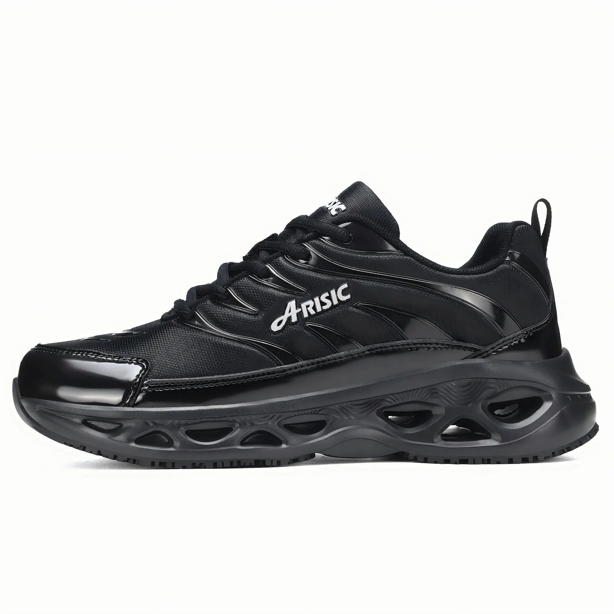 Unisex Athletic Sneakers – Minimalist Lace-Up Sports Shoes with a Subtly Elevated Cushioned Sole for Walking, Training, and Everyday Wear