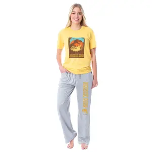 Jurassic Park Womens' Tropical Welcome Dinosaur Film Logo Sleep Pajama Set