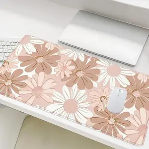 Viral Blush Daisy Floral Mouse Pad, Soft Cottage-Core Desk Mat, Office Girly Desk Accessories, Oversized Non-Slip Office Pad, Gentle Aesthetic Decor, Smooth Surface for Daily Use, Trendy Calm Vibe Desk Setup 2026