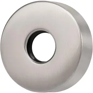 Stainless Steel Shower Arm Flange, Universal Replacement Wall/Floor Escutcheon Plate for Standard Shower Head Arm Pipe - Round Non Split, Brushed Nickel