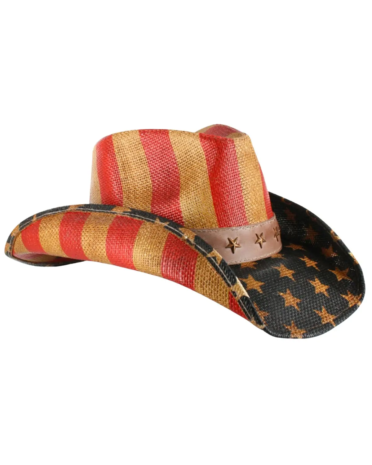 Cody James Unisex Justice American Flag Drifter Straw Cowboy Hat - Cjd9120-Blu-O