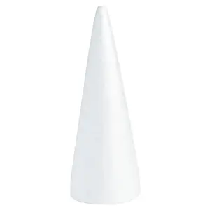 12" x 4 1/2" DIY Large White EPS Foam Cones - 6 Pc.