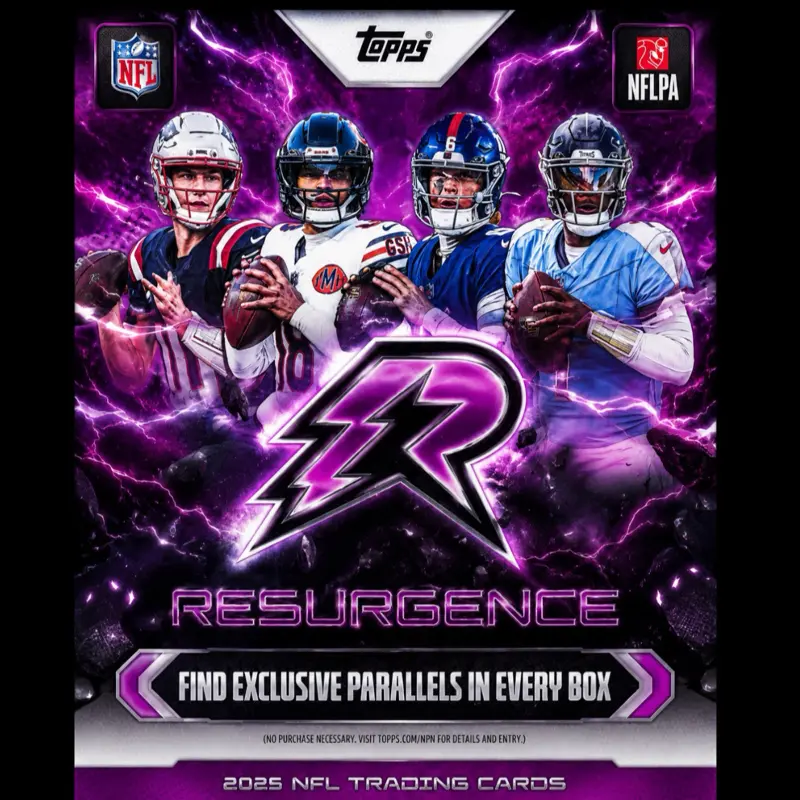 TOPPS 2025 Resurgence Mega Hobby Sports Trading Card Box, Trading Card Collectibles