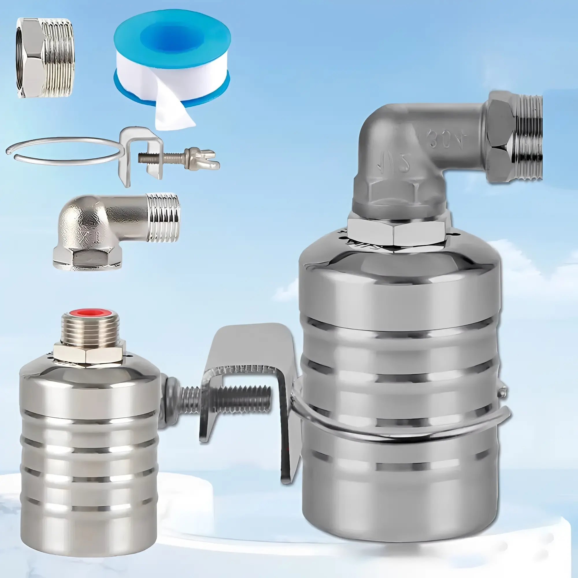 Automatic Float Valve,304 Stainless Steel Mini Floating Ball Valve,Automatic Water Level Controller for Tank, Pool, Livestock Troughs