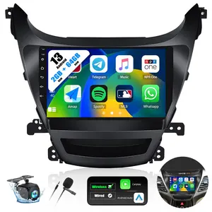 2G+64G Car Radio for Hyundai Elantra 2014-2016 with Wireless Carplay Android Auto,9 inch Touchscreen Car Stereo Radio Support Mirror Link WiFi GPS Navigation Bluetooth FM RDS EQ SWC Backup Camrea Summervibes