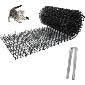 Cat Scat Mat with Spikes 12in x 13ft Scat Mats for Cat Indoor, Cats Scats Mats Anti-Cats Deterrent Mat Prickle Strips Home Spike Deterrent for Outdoor Garden Window Sofa, Black