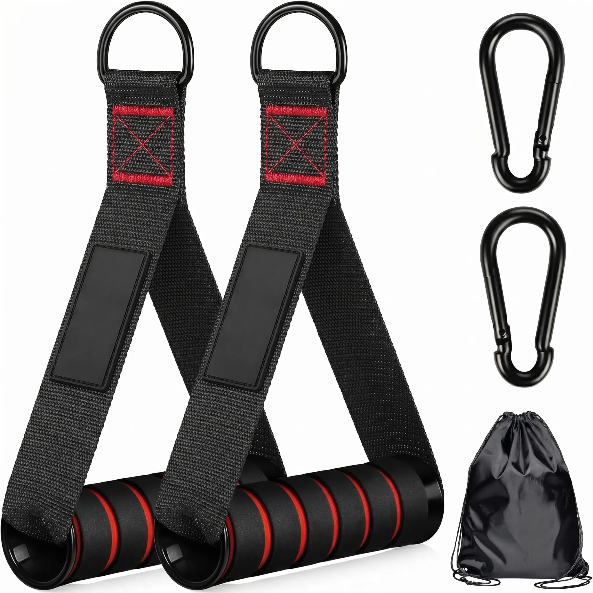 Exercise Handles, Replacement Cable Machine Attachments for Home Gym Equipment, Pulley System, Pilates, Resistance Bands, Strength Trainer, Heavy Duty Working Out Handles