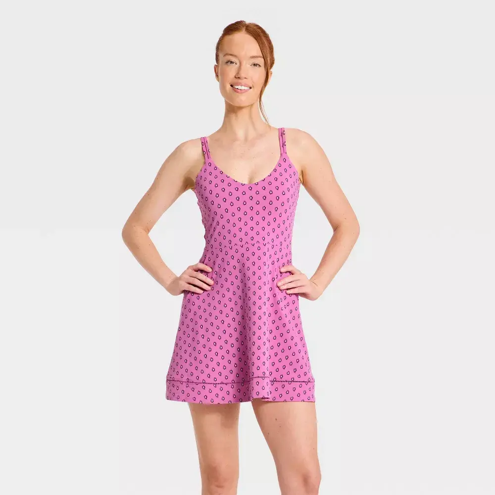 Women's Athletic Ladder Trim Dress - All In Motion Rose Pink XS