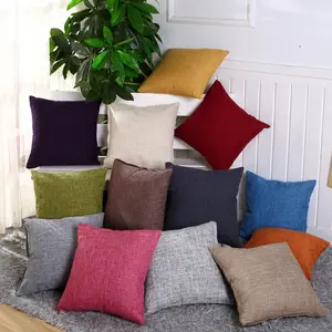 Thickened linen pillowcase for sofa cushions, headboard soft cushion, and pillow cover, Chair cushion