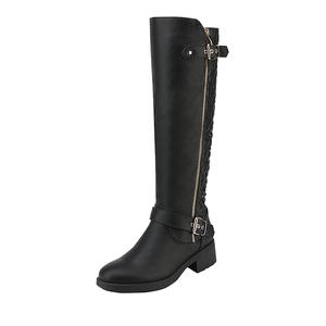 Dream Pairs Women's Stylish Knee-High Riding Boots - Wide Calf, Faux Winter Footwear for Comfortable Walking