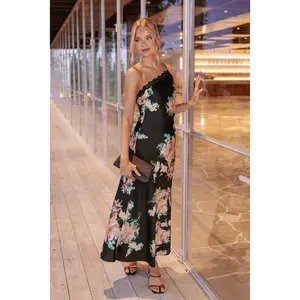 Anika Maxi Dress - Black Floral