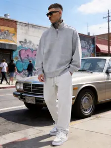 Men's Half-Zip Sweatshirt & Straight-Leg Sweatpants Set 2026 Spring New Arrival Premium Cotton Stand-Up Collar Lightweight Style Limited Edition Must-Have for Trendy Guys Perfect for Valentine's Dates New Year Gifts Casual Business Outdoor Sports & Commut