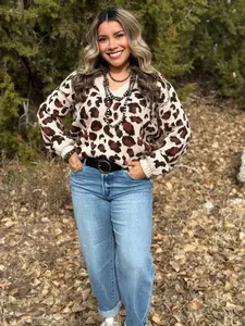 Addison Leopard V-Neck Sweater