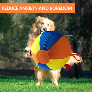 Reinforced Herding Ball Toy for Large Dogs - Indestructible Heavy-Duty Mental Enrichment Fetch Toy for Aggressive Chewers, Outdoor Play Herding Ball for German Shepherd, Golden Retriever, Border Collie, Ball Toy Balls, Herding Ball Balls