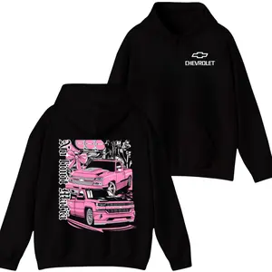 No Limit Mafia Pink Chevy Hoodie – Custom OBS Truck Pullover, Bold Lowrider Streetwear for Women, Soft Cotton Blend Mechanic Style, Girly Truck Enthusiast Gift