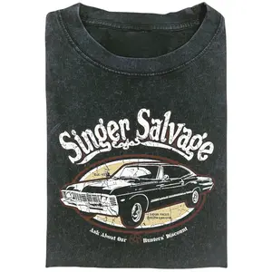 Singer Salvage T-shirt, Classic Impala Car Design, Supernatural TV Show Shirt, Hunters Discount Graphic Tee, Vintage Car Lover Shirt, Gift for Men, Gift for Women, Crew Neck T-shirt, Trending T-shirt