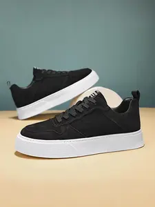 Men's Suede Retro Sneakers | Chunky Sole Casual Shoes | Vintage Style Plimsolls