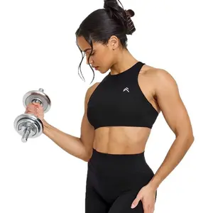 High Neck Sports Bra, top for gym and yoga, fitness fashion, activewear, women's sports vest