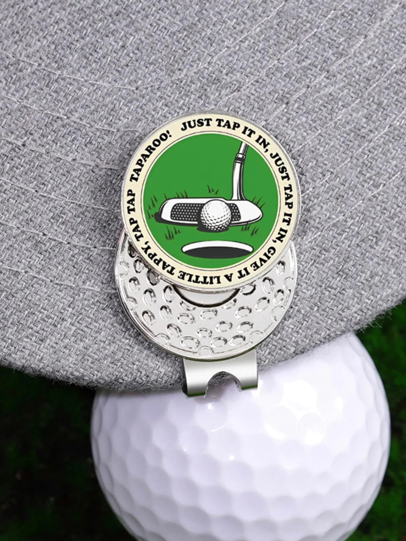Cartoon Golf Design Brooch, Alloy Brooch Pin, Cute Letter Pattern Golf Hat Clip, Hat Pins, Fashion Accessories for Men & Women, Trendy All-match & Exquisite Brooch for Birthday Gift