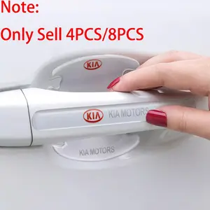 4/8Pcs Transparent Car Door Handle Bowl Protector Film Anti-Collision Strip Anti-Scratch Protective Stickers For KIA Sportage Ceed Rio Picanto Proceed K3 K5 Optima Sedona Forte Cerato Soul Niro Accessories