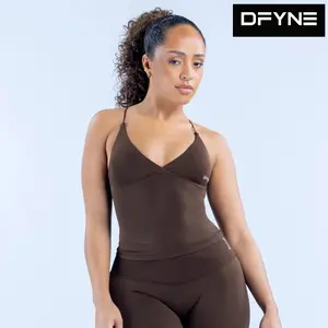 DFYNE Vision Twist Front Longline Top – Women's Outdoor & Fitness Activewear for Cycling, Climbing & Aerobics