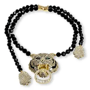 Heidi Daus Animal Magic Crystal-Encrusted Beaded Drop Necklace