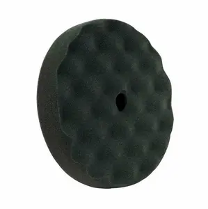 Buff and Shine® 8" Black Finishing Waffle Foam Pad 820WG