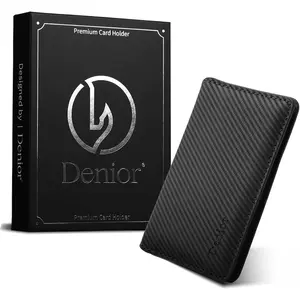 Denior for Magnetic Wallet with 3-4 Cards, RFID Ultra Slim & Stronger Magnetic Card Holder, Mag-safe Wallet for Phone Compatible with iPhone 17/16/15/14/13/12 Series, Carbon Fiber Pattern Purple