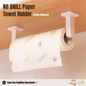 Paper Towel Holder Under Cabinet Wall Mount Kitchen Rack NO DRIL | 12" | NY SHIP