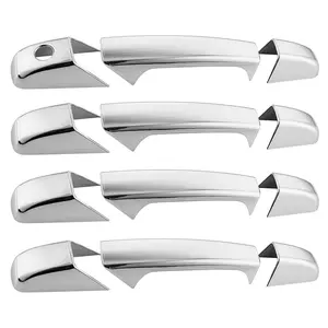 【Stock Up Deals】4PCS Chrome Door Handle Covers for 2007-2013 Chevy Silverado 2007-2014 Tahoe GMC Sierra Waterproof ABS Plastic   - Direct Fit, Easy Installation Vehicle Accessories (Chevy 1500, GMC Compatible), Gmc Accessories