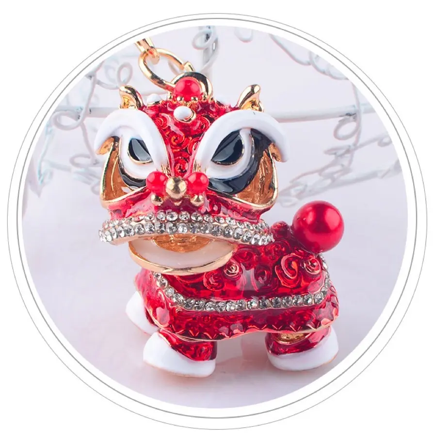 Chinese new year lucky lion key chain