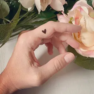 Set of 39 | Tiny Heart Temporary Tattoo | Small Heart Tattoo | Finger Tattoo | Dainty Tattoo | Minimalist Tattoo