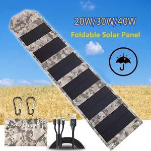 Portable Foldable Solar Panel for RV Travel and Camping, Outdoor Solar Devices, USB 5v Emergency Power Supply, Lightweight and Compact Design