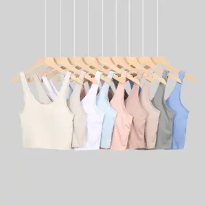 LULU Summer Collection: Sports U-Neck Tank Top. Made from breathable, lightweight, quick-drying fabric, its cloud-like breathability allows you to move freely during workouts.