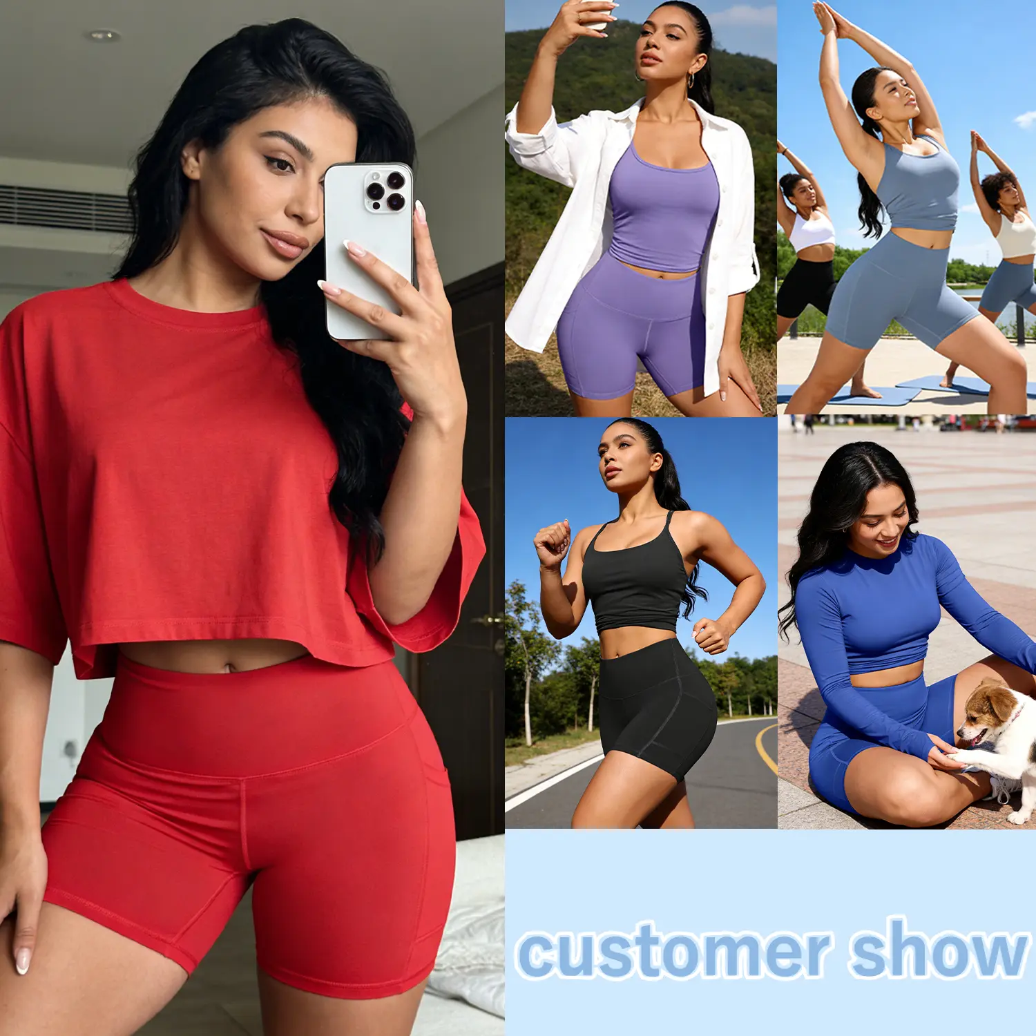 Women’s 4-pack cycling shorts with pockets for easy carry of essentials; 5-inch high-waisted tummy-control stretchy yoga/fitness shorts Women’s 4-pack cycling shorts with pockets for easy carry of essentials; 5-inch high-waisted tummy-control stretchy yoga/fitness shorts