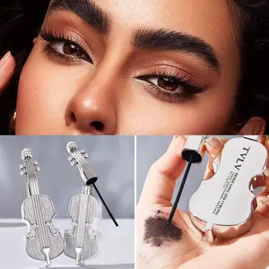Silver Color Violin Eyelash Mascara, Waterproof Long-Lasting Volumizing Lashes, Smudge-Proof and Non-Shedding, 1 Piece