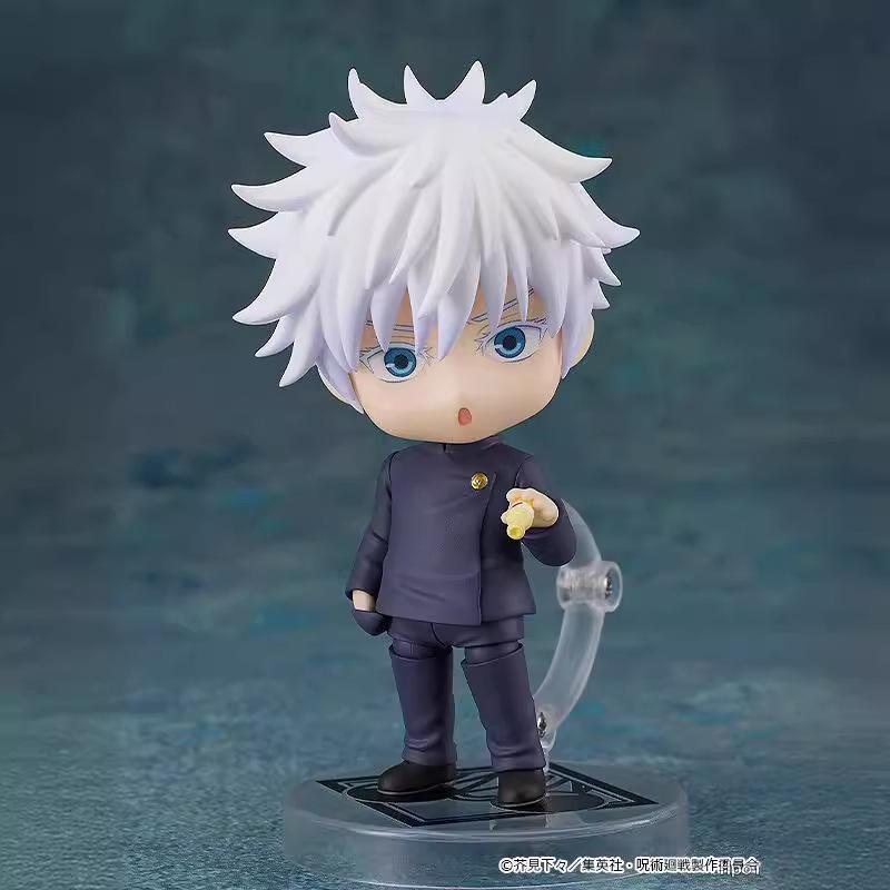 Anime Jujutsu Kaisen Gojo Satoru Joint mobility Action Figure PVC Model doll Toy Q-version nendoroid Desk Decor Gifts boxed