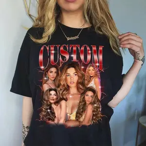 Custom Bootleg Shirt, Custom Girlfriend Photos Shirt, Custom Wife Face Shirt, Gift for Boyfriend, Gift for Husband, Custom 90s Vintage Tee Casual Cotton