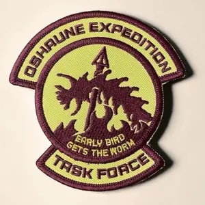 Helldivers Oshaune Battle Patch – Embroidered Military Morale Patch – 4.96" x 4.78" – Sew On Iron On Hook Backing Super Earth Tactical Gear Enthusiasts Geometric Design Diving Equipment